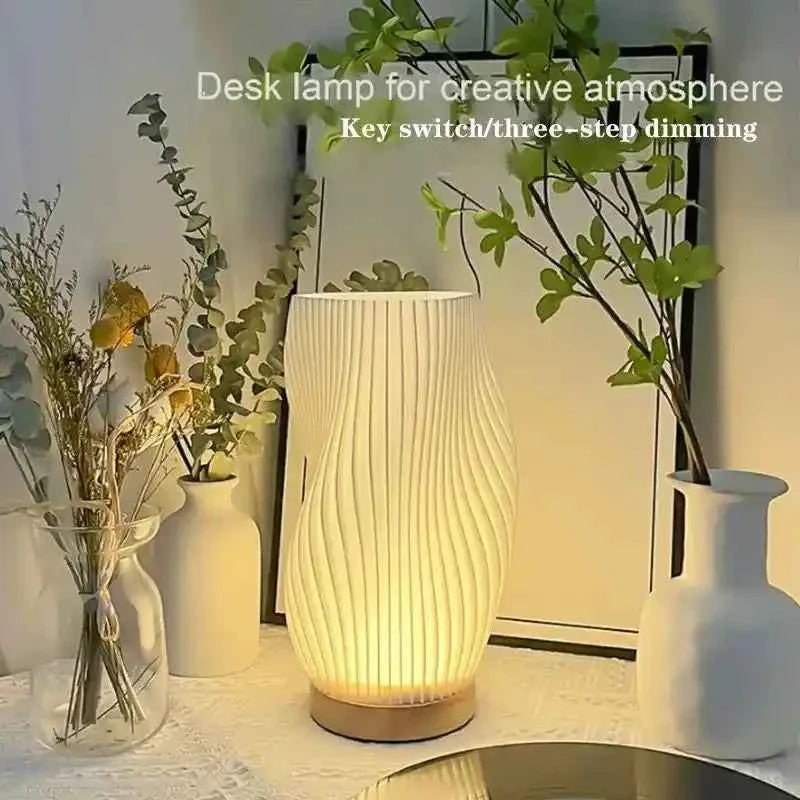 Zynella Lunar Scribe: 3D-Printed Ambient Lamp with Artisan Wood Base
