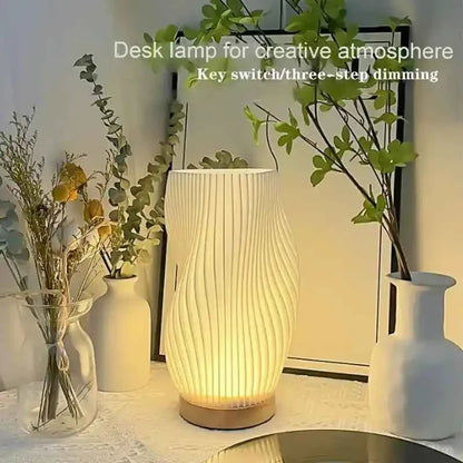 Zynella Lunar Scribe: 3D-Printed Ambient Lamp with Artisan Wood Base
