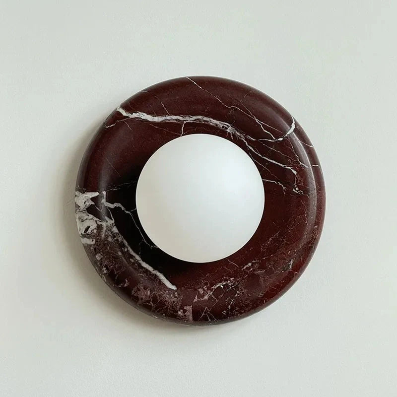 Modern Round Marble Wall Light