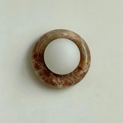 Modern Round Marble Wall Light