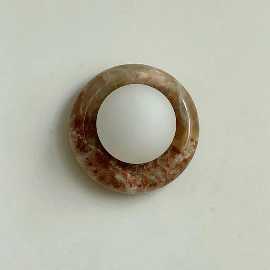 Modern Round Marble Wall Light