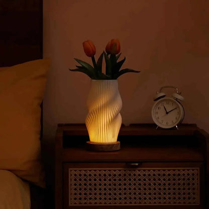 Zynella Lunar Scribe: 3D-Printed Ambient Lamp with Artisan Wood Base