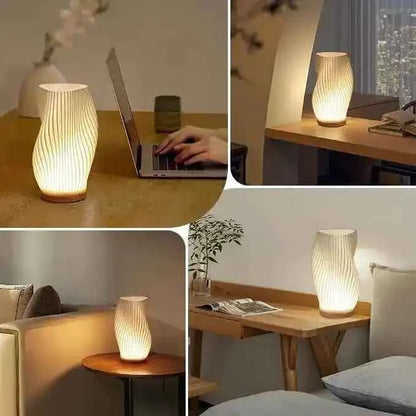 Zynella Lunar Scribe: 3D-Printed Ambient Lamp with Artisan Wood Base