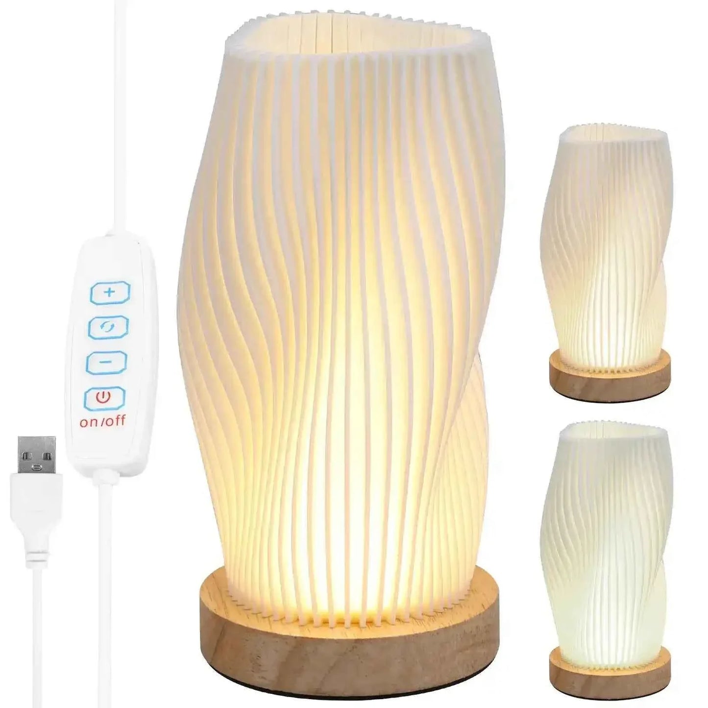 Zynella Lunar Scribe: 3D-Printed Ambient Lamp with Artisan Wood Base