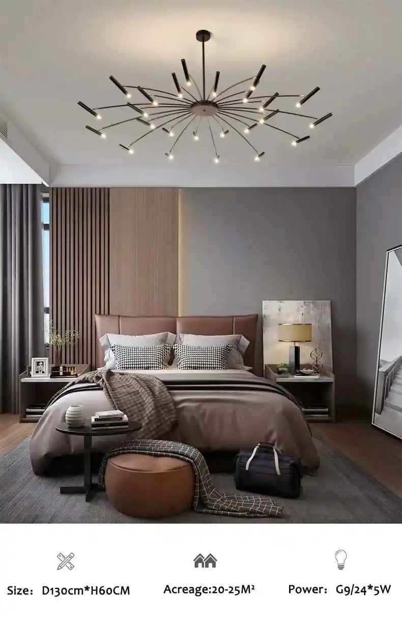 Zynella "Astra" Nordic Luxury Pendant: Adjustable Designer Chandelier