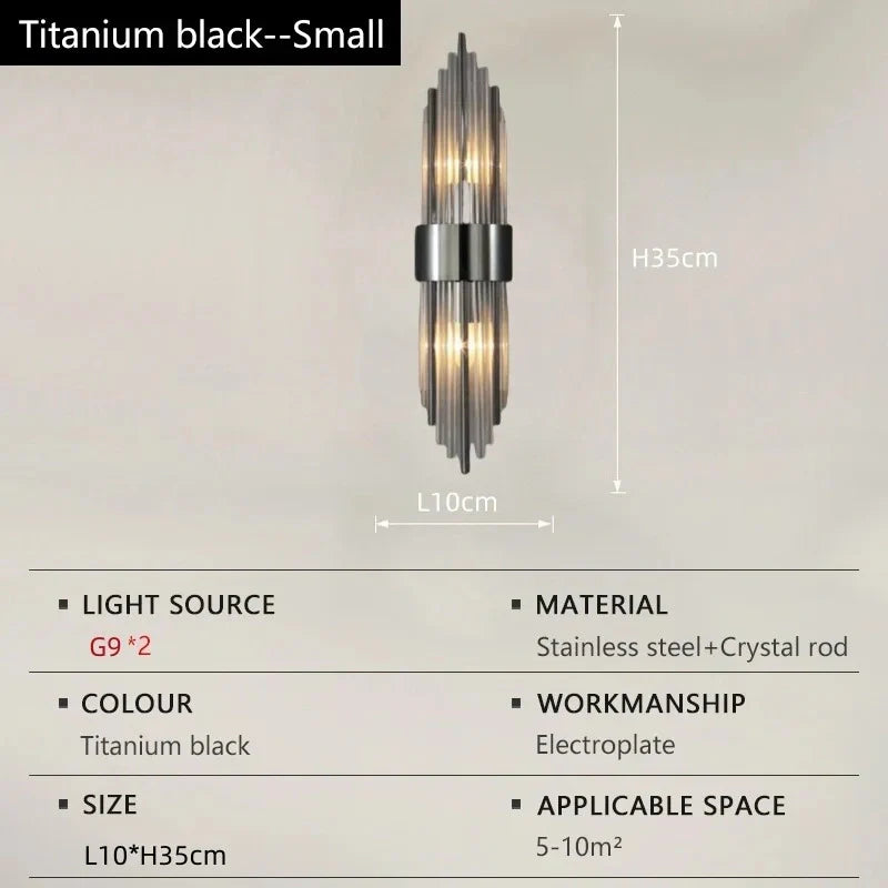 Melanie Crystal Modern Wall Lamp