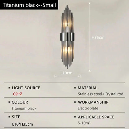 Melanie Crystal Modern Wall Lamp