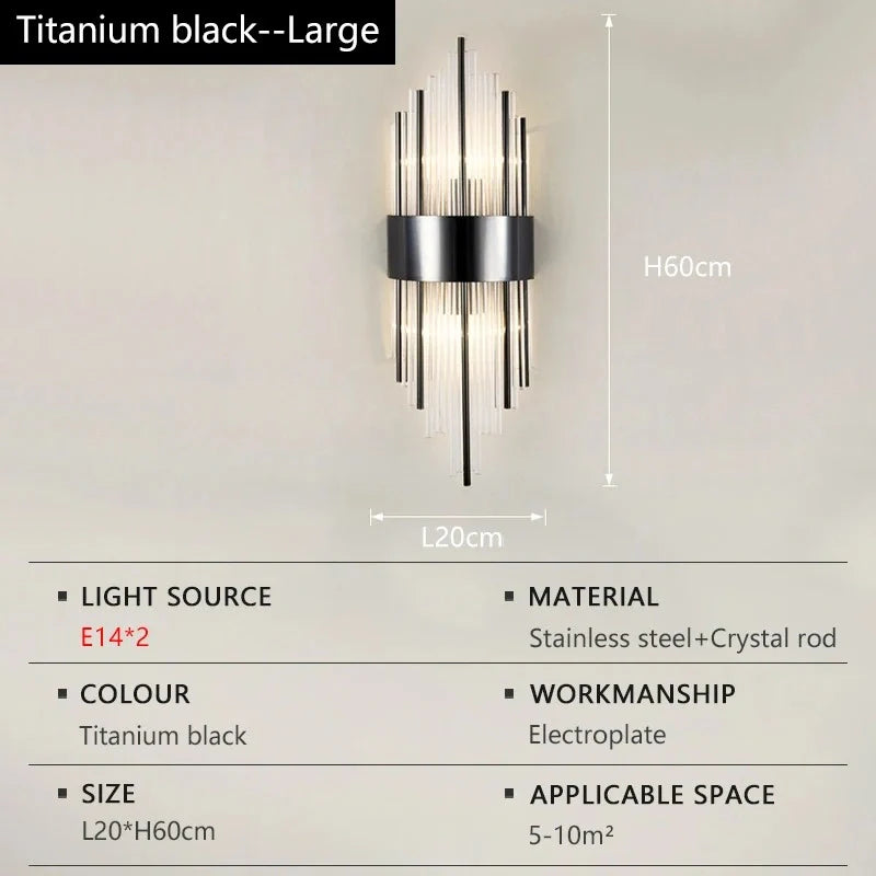 Melanie Crystal Modern Wall Lamp