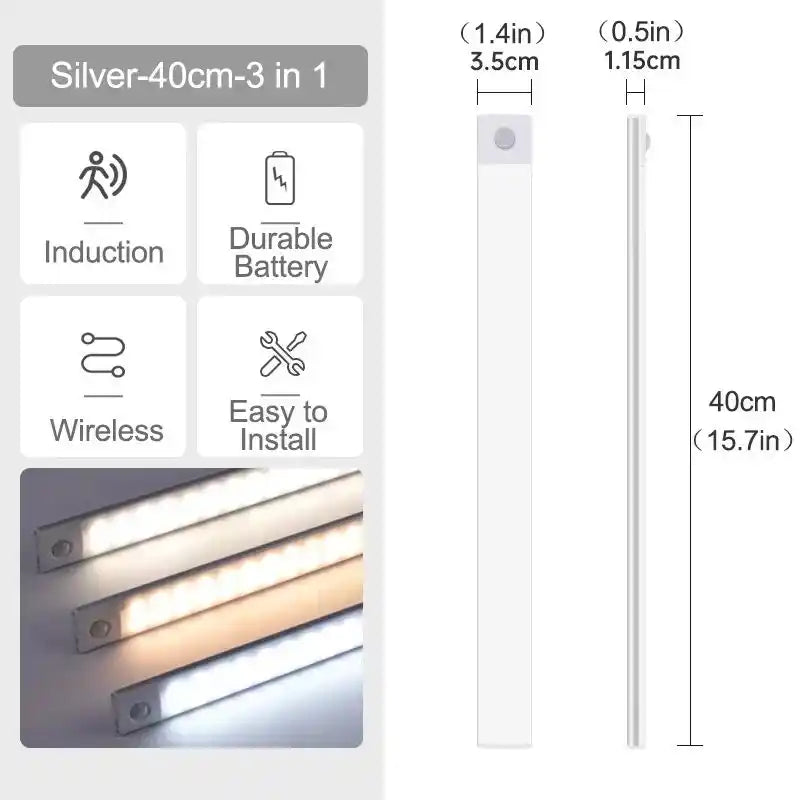 Zynella Stealth: Ultra-Slim Wireless Motion Sensor LED Strip