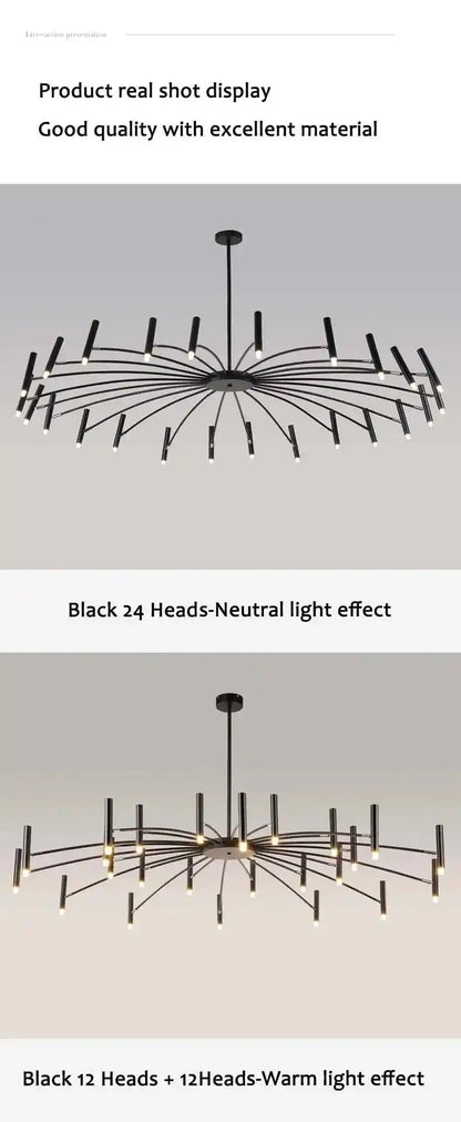 Zynella "Astra" Nordic Luxury Pendant: Adjustable Designer Chandelier