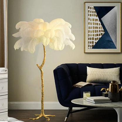 Faux Feather Classic Floor Lamp