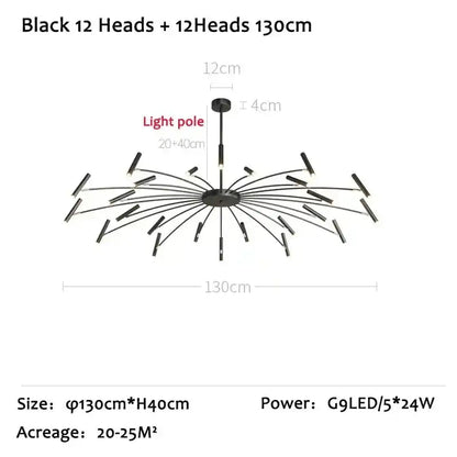 Zynella "Astra" Nordic Luxury Pendant: Adjustable Designer Chandelier