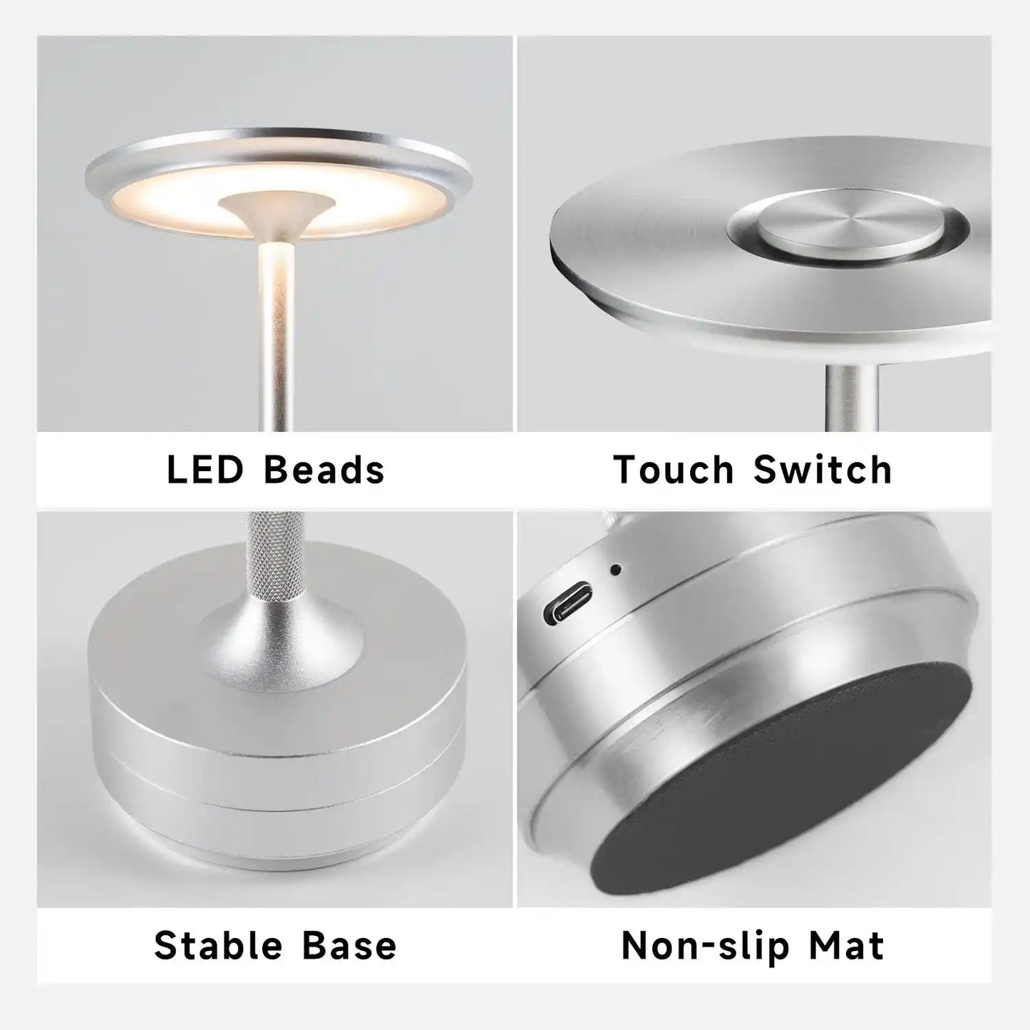 Zynella Aura: Professional Metal Cordless Table Lamp