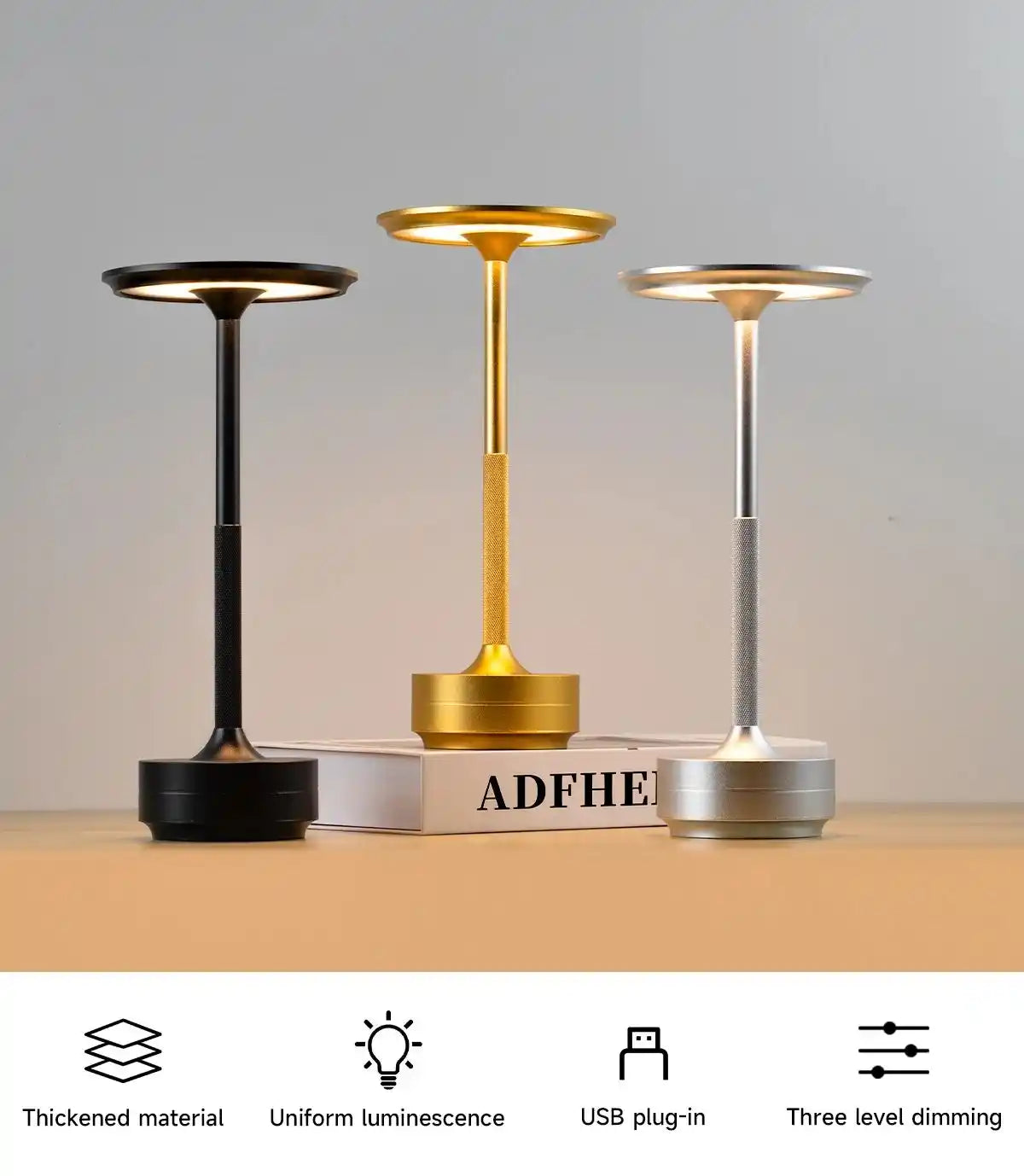 Zynella Aura: Professional Metal Cordless Table Lamp