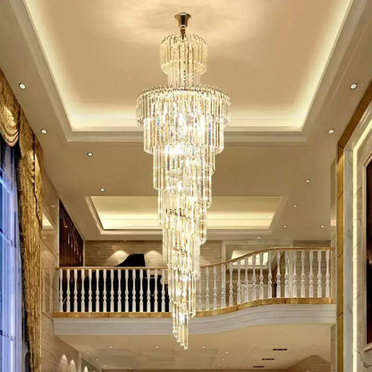 Elysian Glow Crystal Tower Modern  Chic Glass Globe Pendant - Zynella