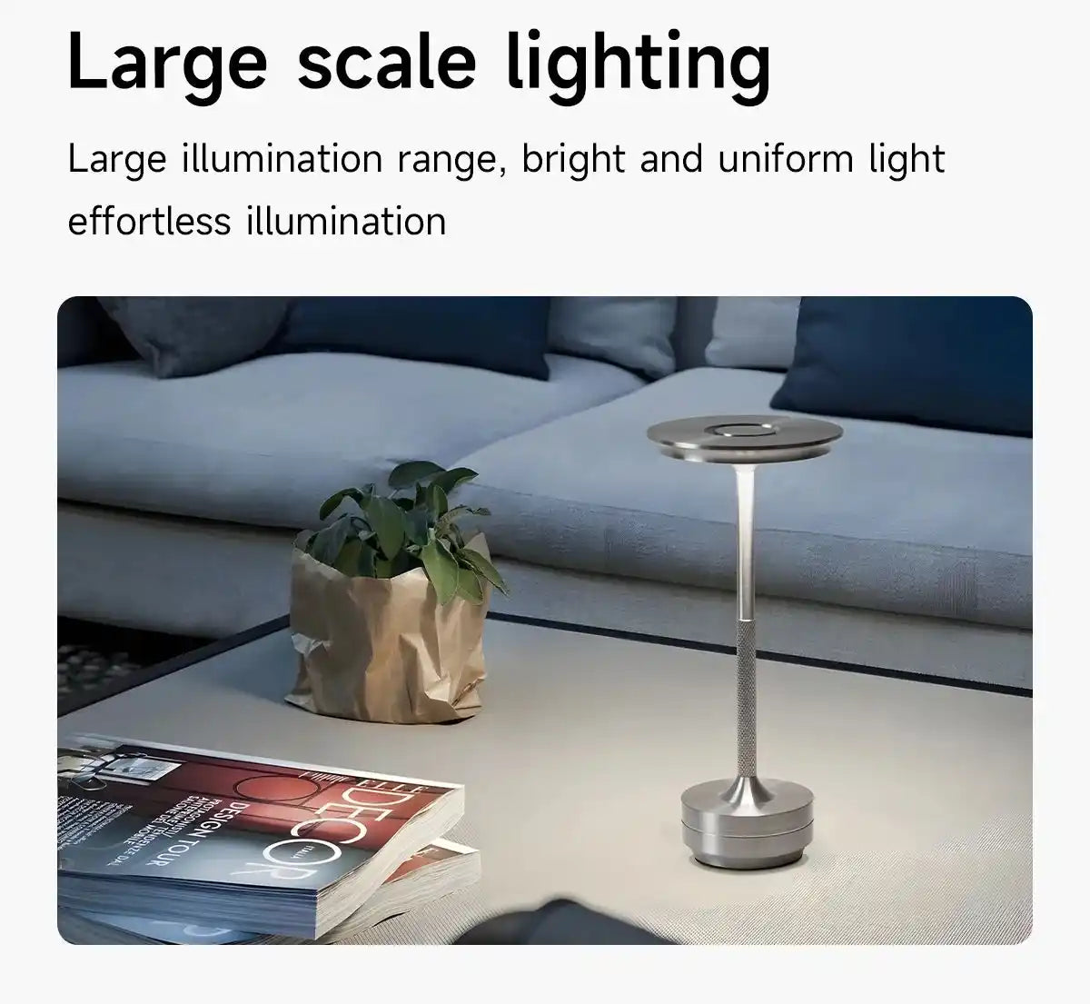 Zynella Aura: Professional Metal Cordless Table Lamp