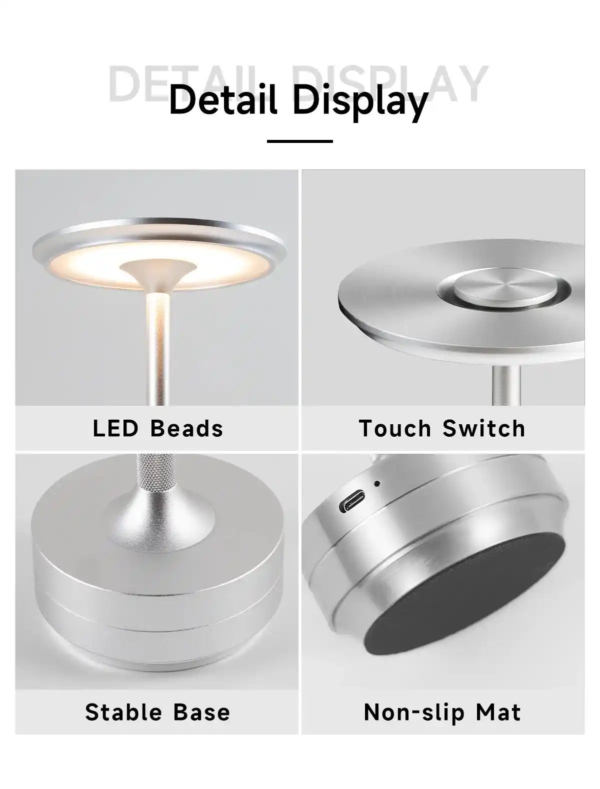 Zynella Aura: Professional Metal Cordless Table Lamp