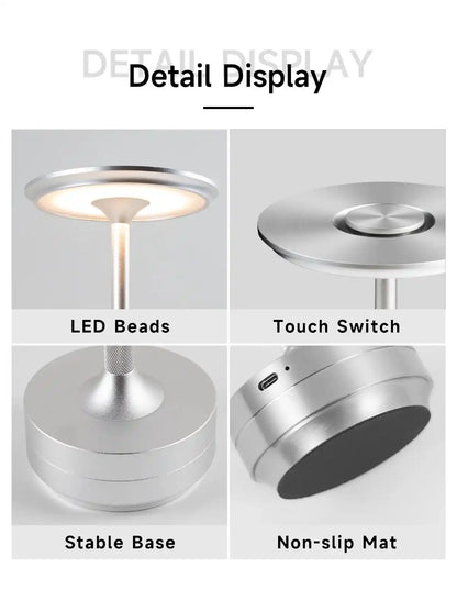 Zynella Aura: Professional Metal Cordless Table Lamp