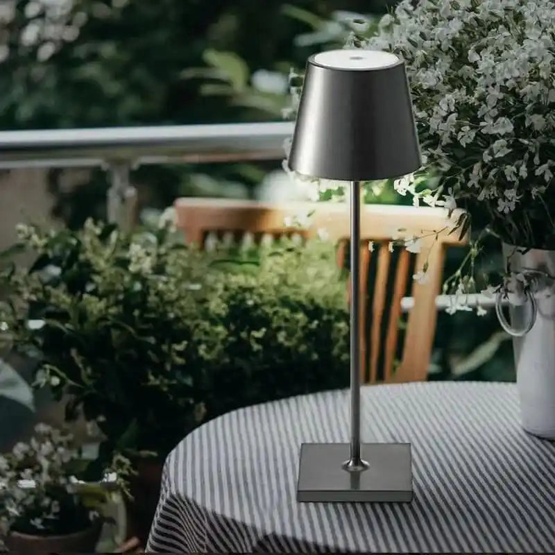 Zynella Aurelia: Modern Gold Cordless Table Lamps (Set of 2)