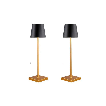 Zynella Aurelia: Modern Gold Cordless Table Lamps (Set of 2)