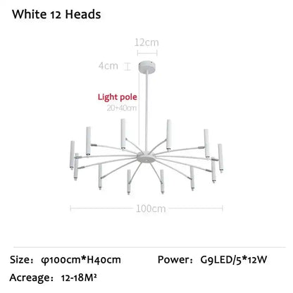 Zynella "Astra" Nordic Luxury Pendant: Adjustable Designer Chandelier