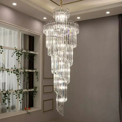 Elysian Glow Crystal Tower Modern  Chic Glass Globe Pendant - Zynella