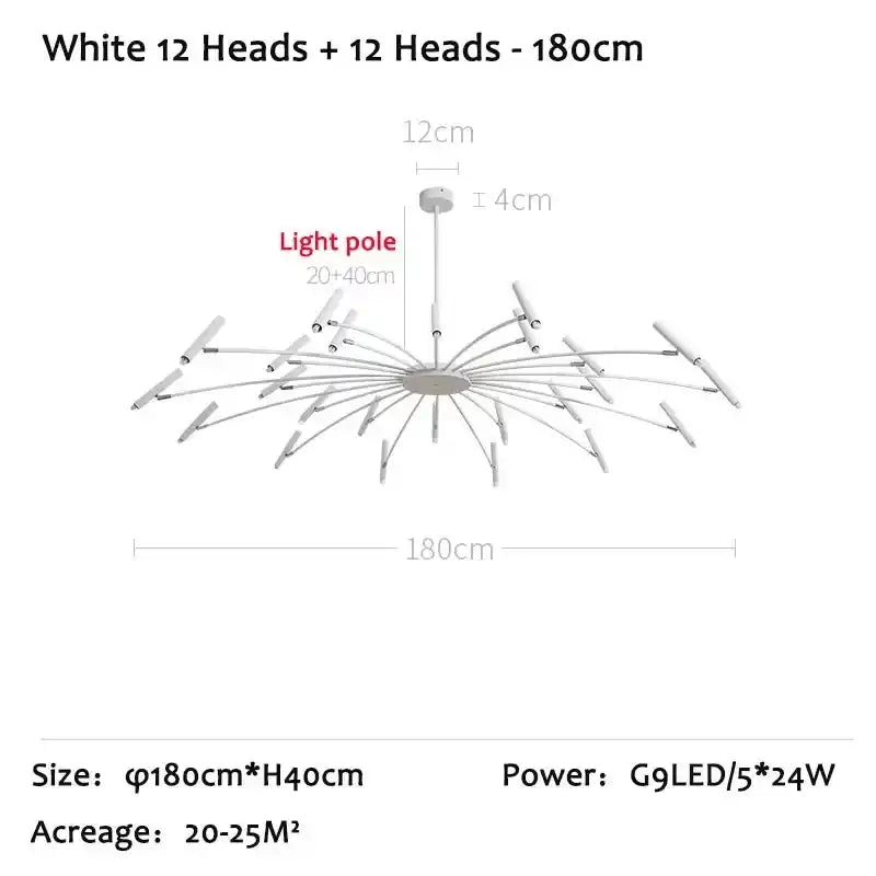 Zynella "Astra" Nordic Luxury Pendant: Adjustable Designer Chandelier