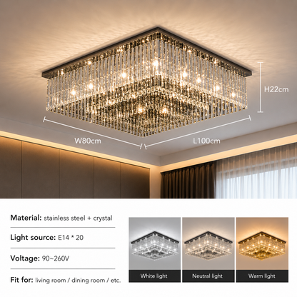Kade Crystal Modern Chandelier | Zynella Interior
