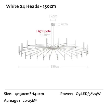 Zynella "Astra" Nordic Luxury Pendant: Adjustable Designer Chandelier