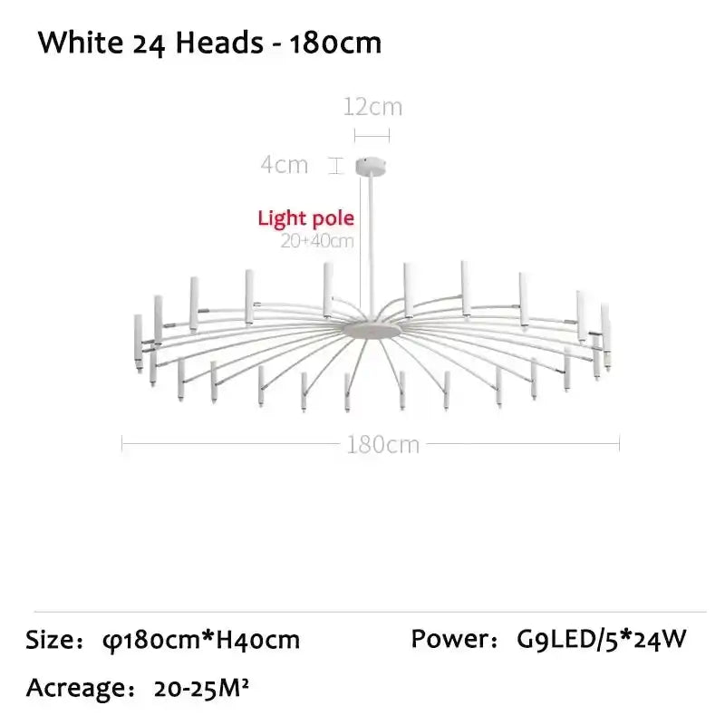 Zynella "Astra" Nordic Luxury Pendant: Adjustable Designer Chandelier