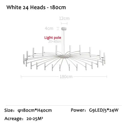 Zynella "Astra" Nordic Luxury Pendant: Adjustable Designer Chandelier
