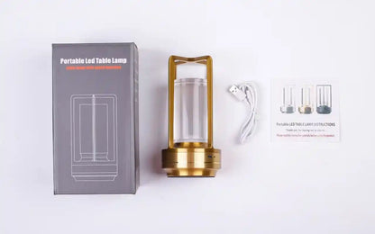 Zynella Lantern: Premium Crystal & Aluminum Alloy Cordless Lamp