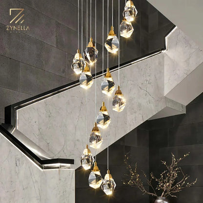 Elodie Spiral Crystal Chandelier