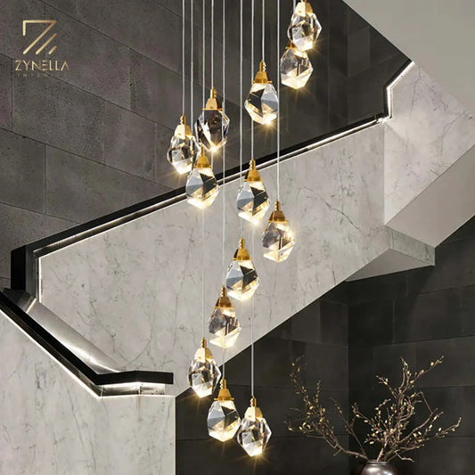 Elodie Spiral Crystal Chandelier