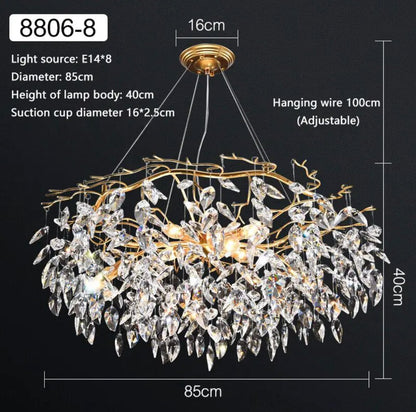 European Luxury Chandelier Modern  Handcrafted Artisan Ceiling Light - Zynella