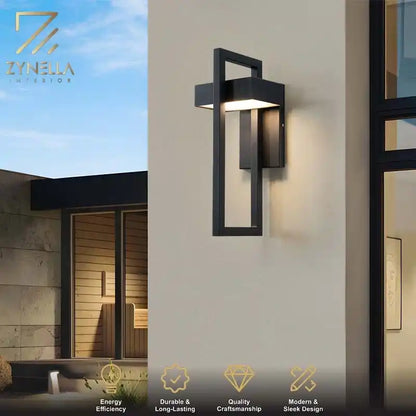 Zynella Titan: Modern Stainless Steel Outdoor Sconce (IP65 Waterproof)