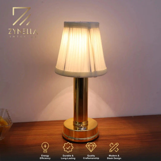 Zynella Aura Scholar: Modern Industrial Cordless Table Lamp