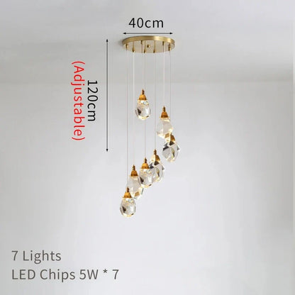 Elodie Spiral Crystal Chandelier