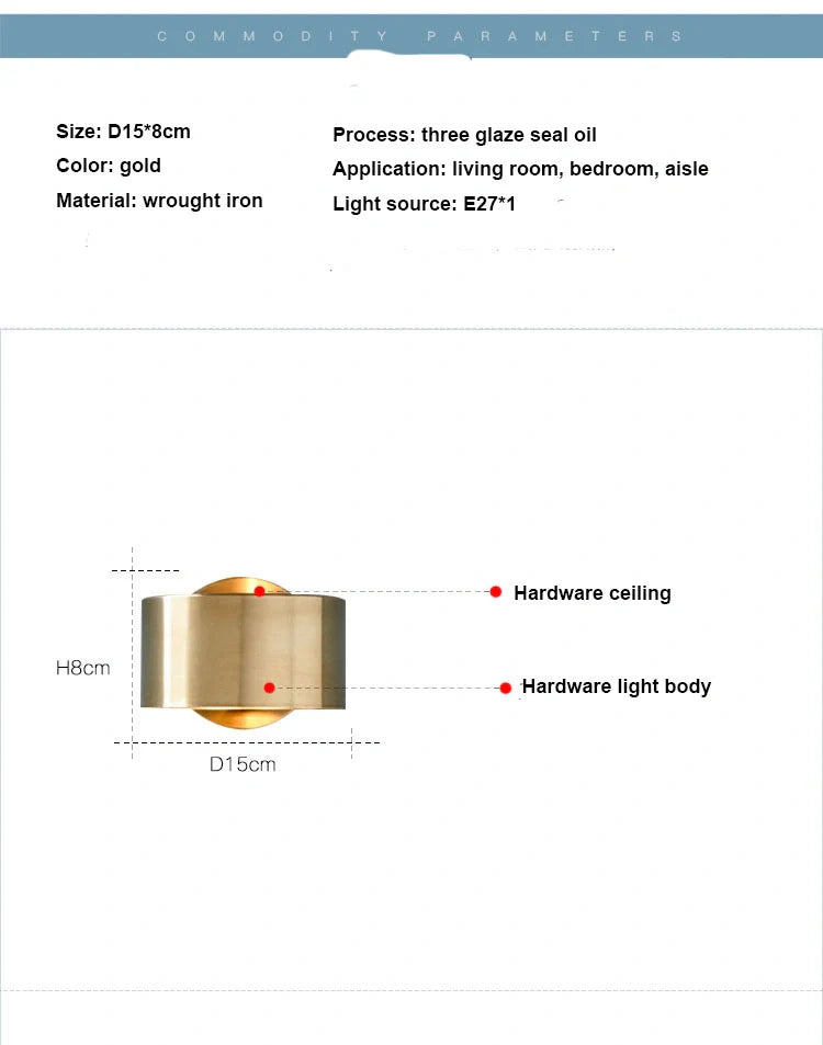 Golden Ring Modern Wall Lamp