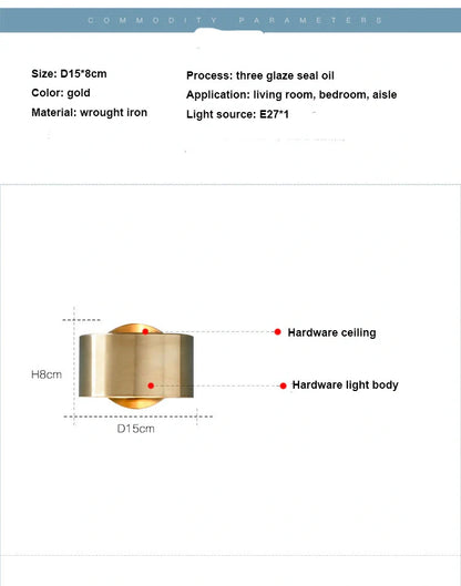 Golden Ring Modern Wall Lamp