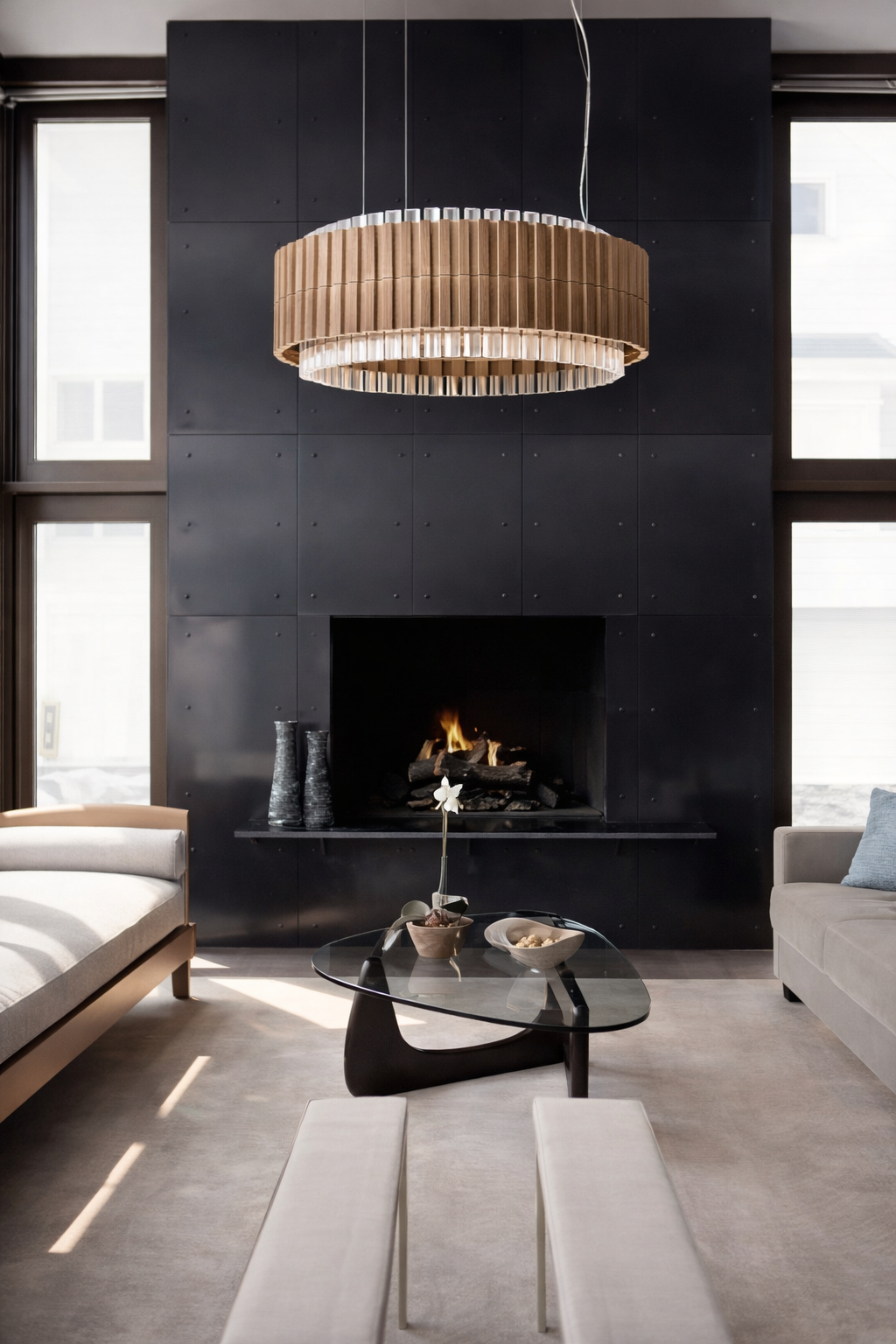 Mia Glass Modern Chandelier