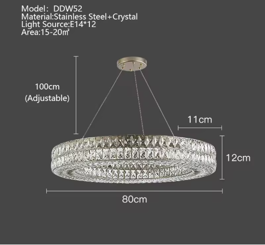 Phoebe Chrome Ring Chandelier