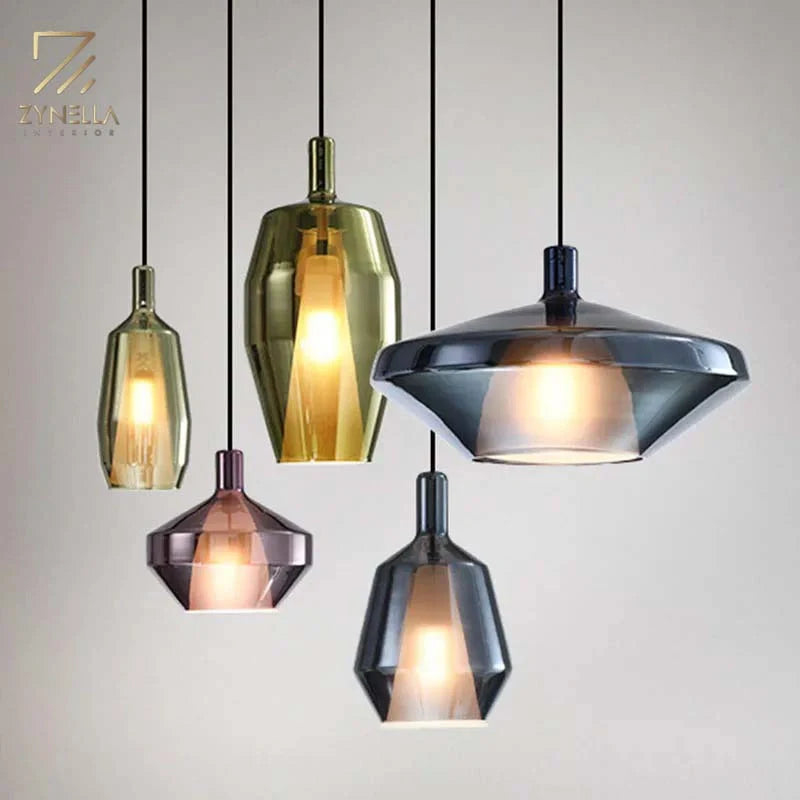 Debby Stained Glass Modern Pendants