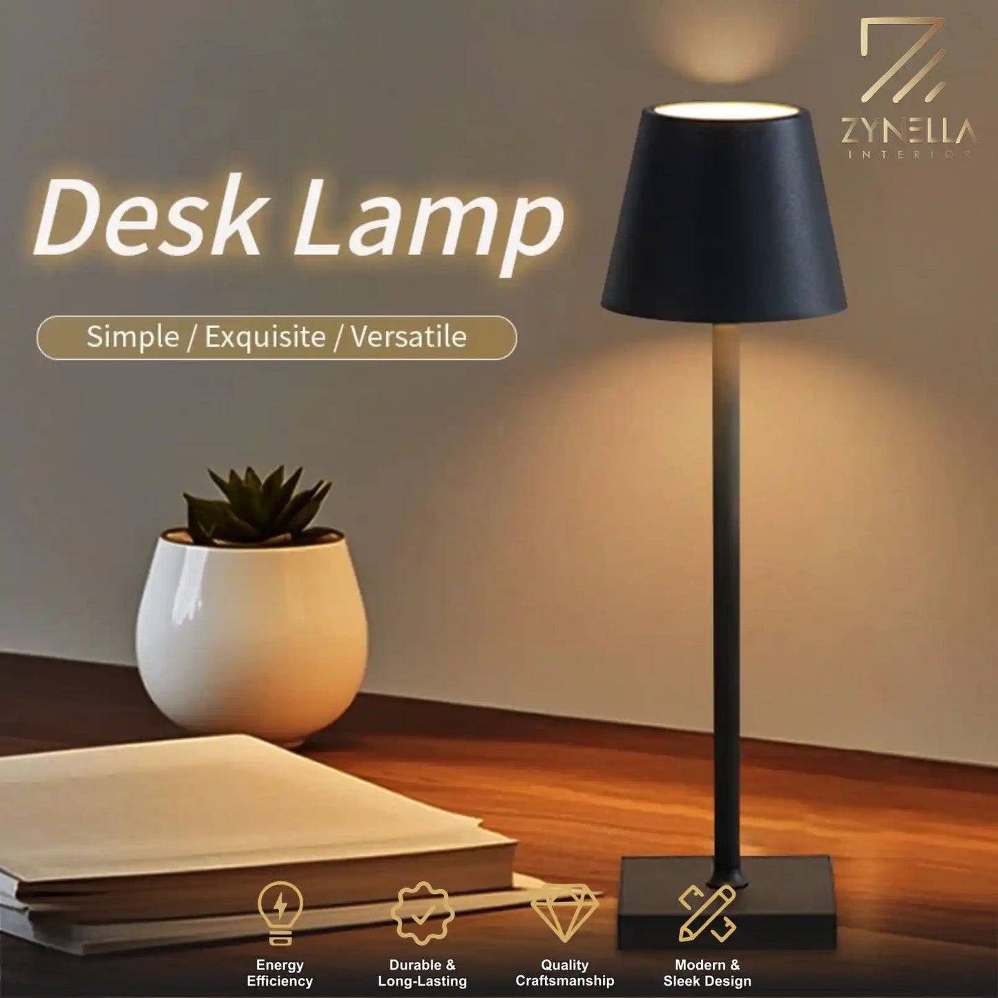 Zynella Nordik: Tall Scandinavian Waterproof Cordless LED Lamp