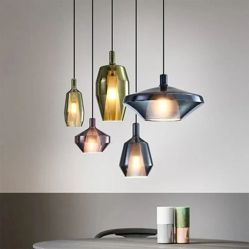 Debby Stained Glass Modern Pendants