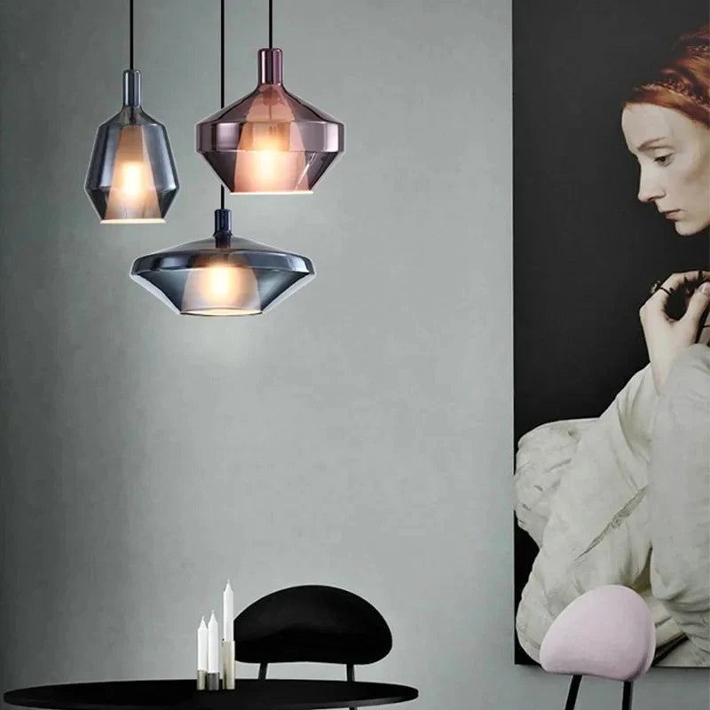 Debby Stained Glass Modern Pendants