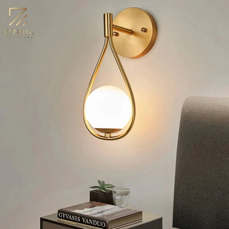 Golden Droplet Modern Lamp