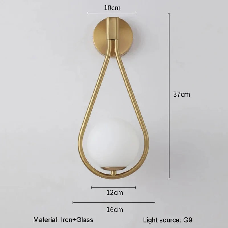 Golden Droplet Modern Lamp