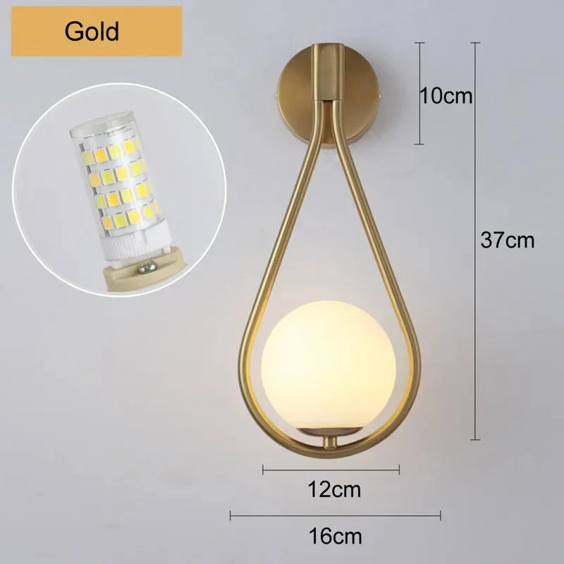 Golden Droplet Modern Lamp