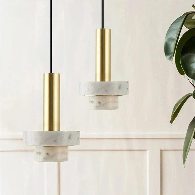 Cromwell Natural Marble Pendant